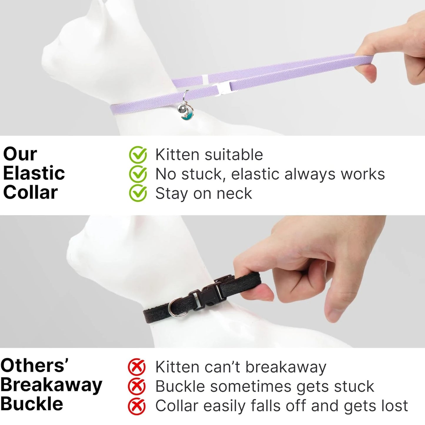 AirTag Cat Collar with Bell (AirTag Not Included)