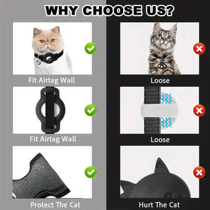 AirTag Cat Collar with Bell (AirTag Not Included)